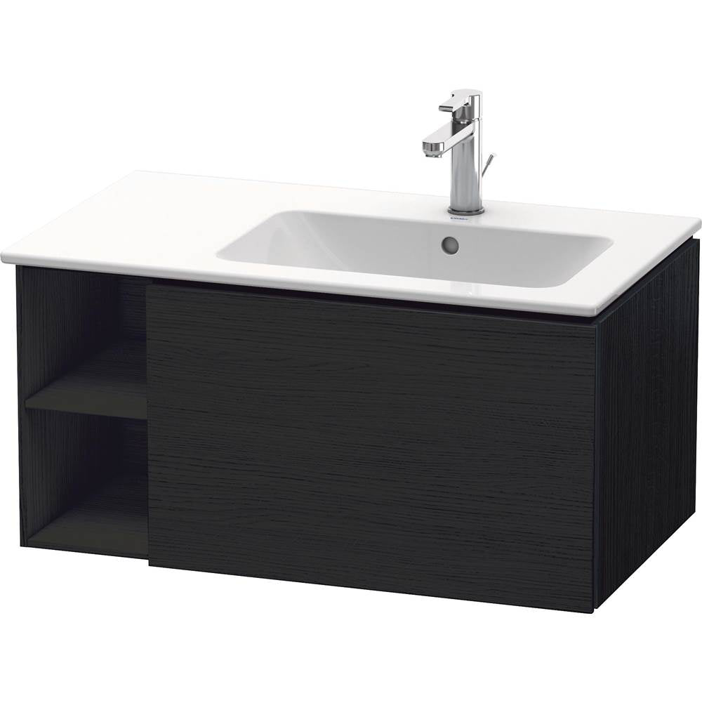 Duravit - L-Cube One Drawer Wall-Mount Vanity Unit Oak Black - Black Oak