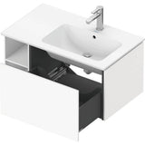 L-Cube One Drawer Wall-Mount Vanity Unit Concrete Gray