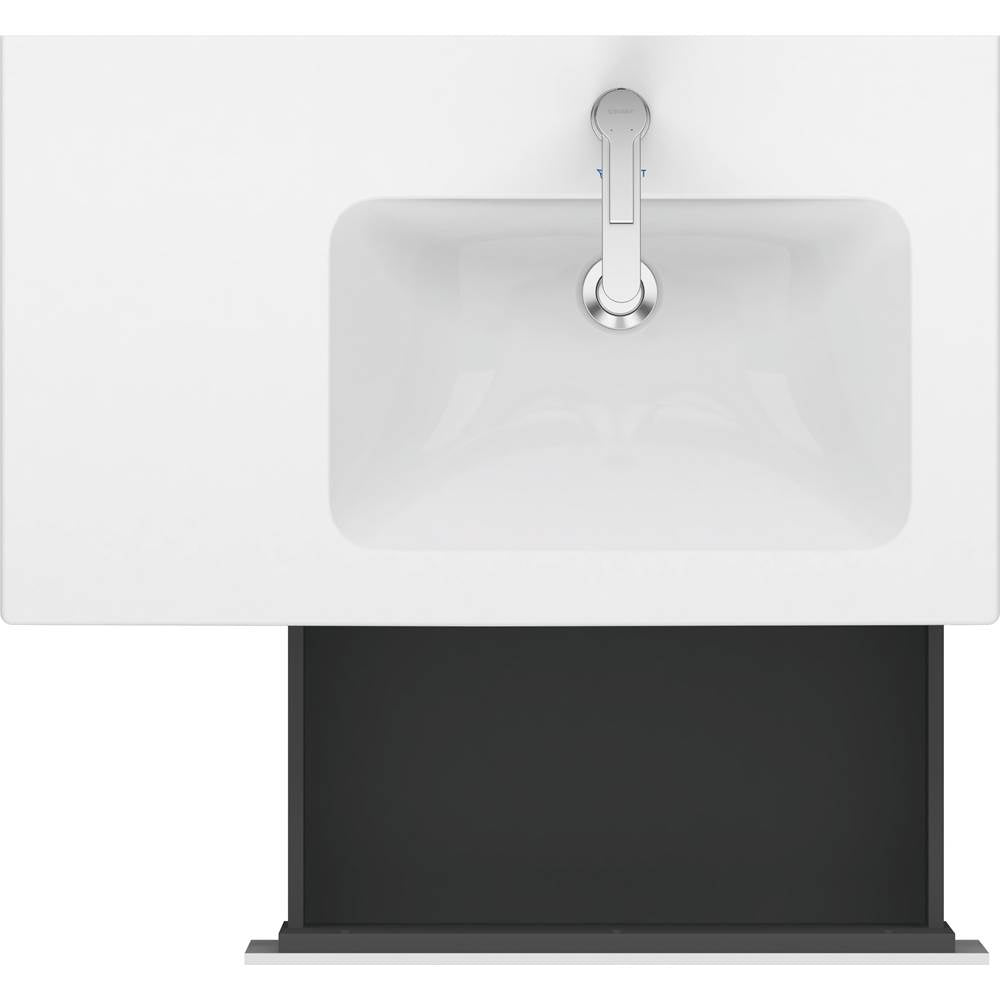 L-Cube One Drawer Wall-Mount Vanity Unit Concrete Gray