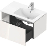 L-Cube One Drawer Wall-Mount Vanity Unit Concrete Gray