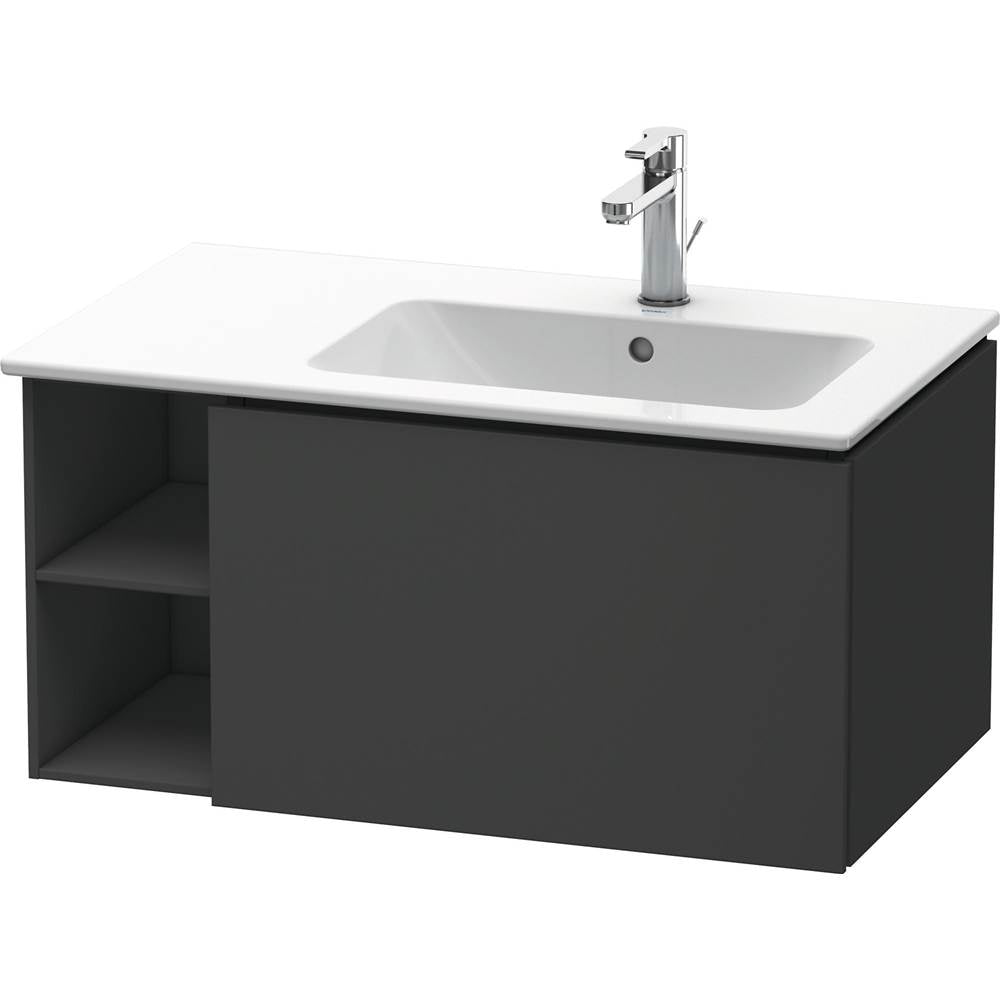 Duravit - L-Cube One Drawer Wall-Mount Vanity Unit Graphite - Graphite Matte