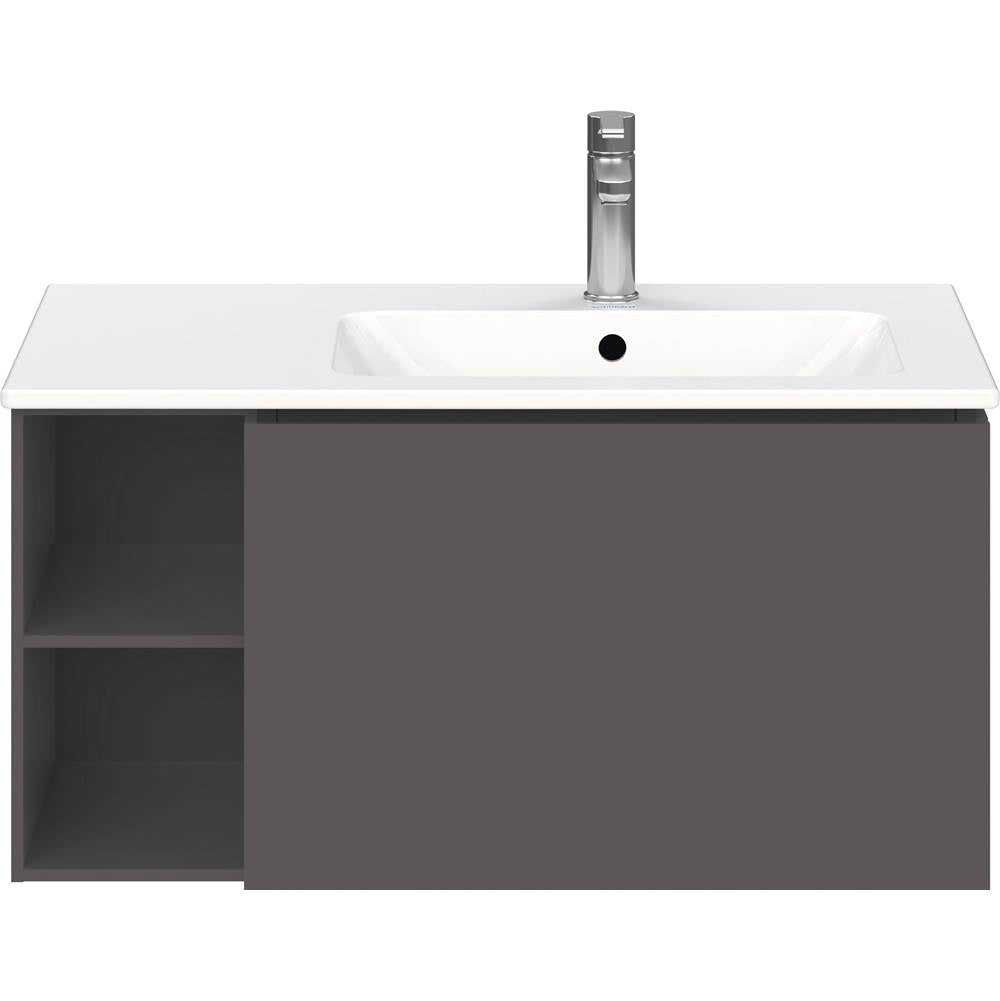 L-Cube One Drawer Wall-Mount Vanity Unit Concrete Gray