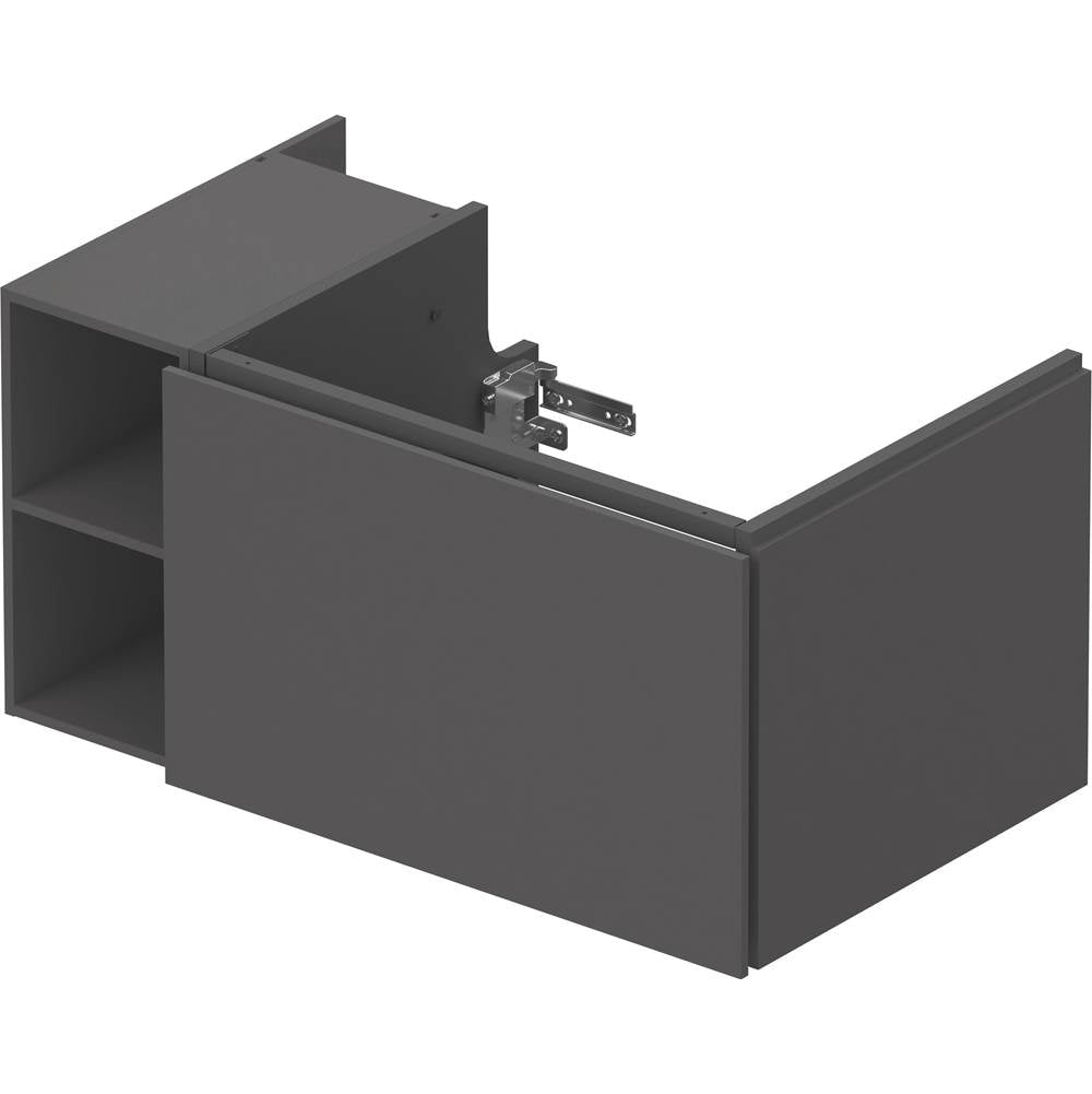 L-Cube One Drawer Wall-Mount Vanity Unit Concrete Gray
