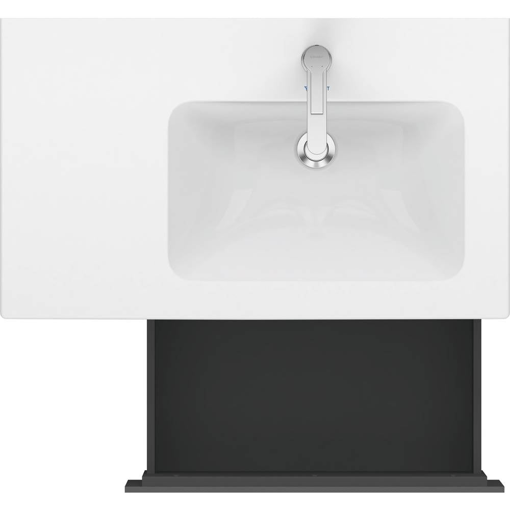 L-Cube One Drawer Wall-Mount Vanity Unit Concrete Gray