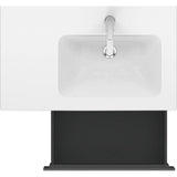 L-Cube One Drawer Wall-Mount Vanity Unit Concrete Gray