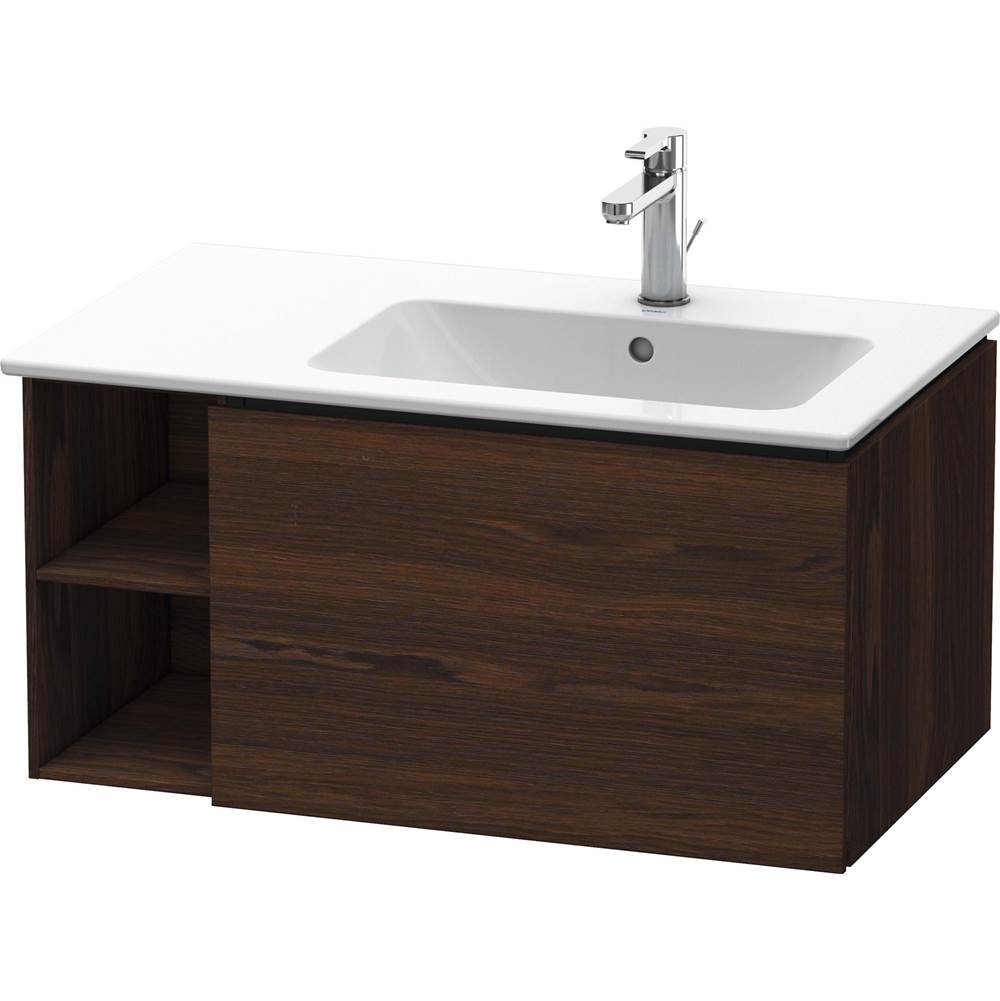 Duravit - L-Cube One Drawer Wall-Mount Vanity Unit Walnut Brushed - Walnut Brushed