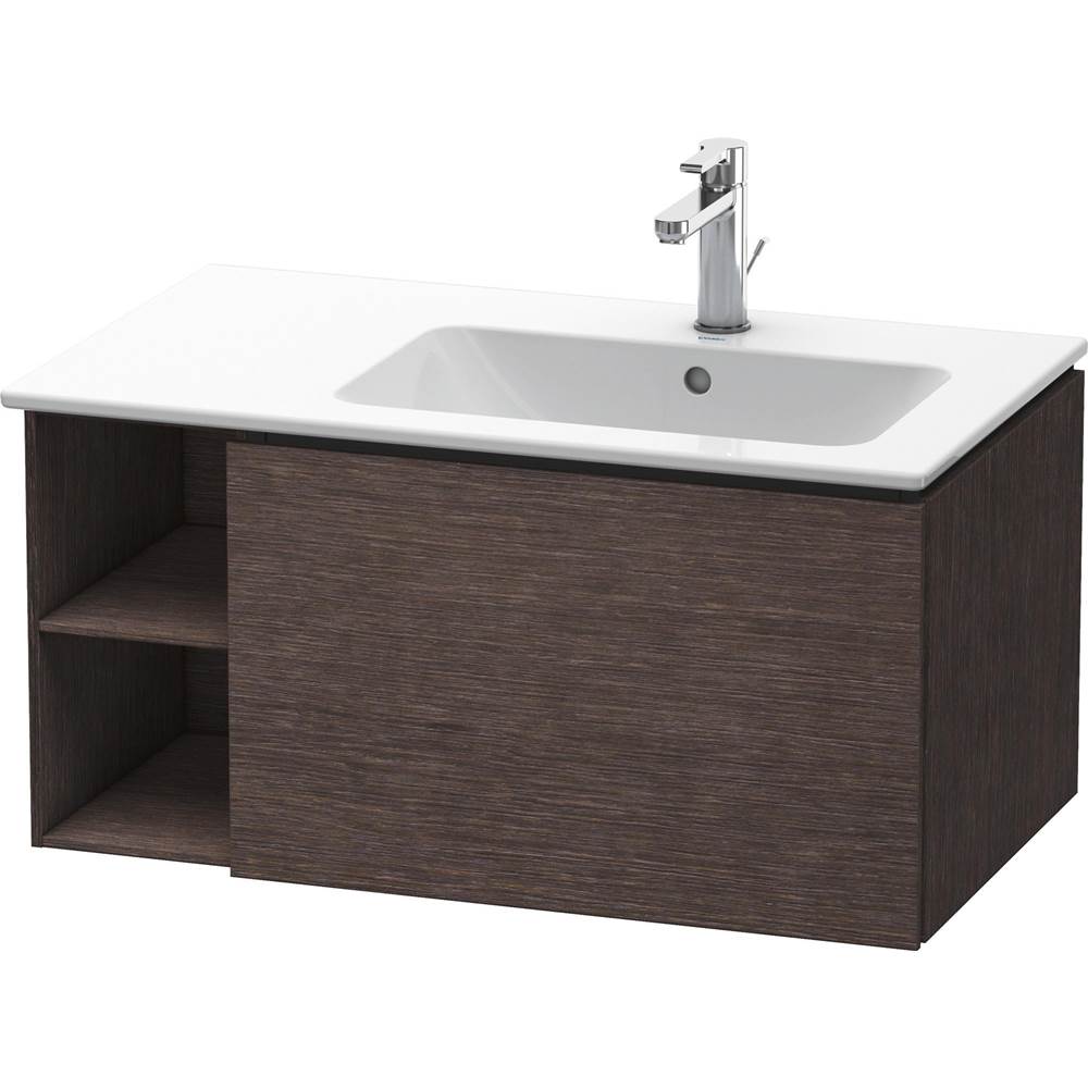 Duravit - L-Cube One Drawer Wall-Mount Vanity Unit Dark Brushed Oak - Dark Brushed Oak