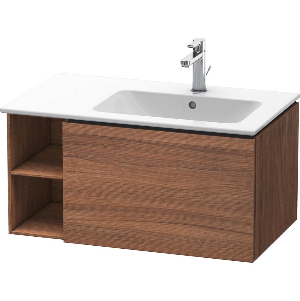 Duravit - L-Cube One Drawer Wall-Mount Vanity Unit Walnut - Natural Walnut