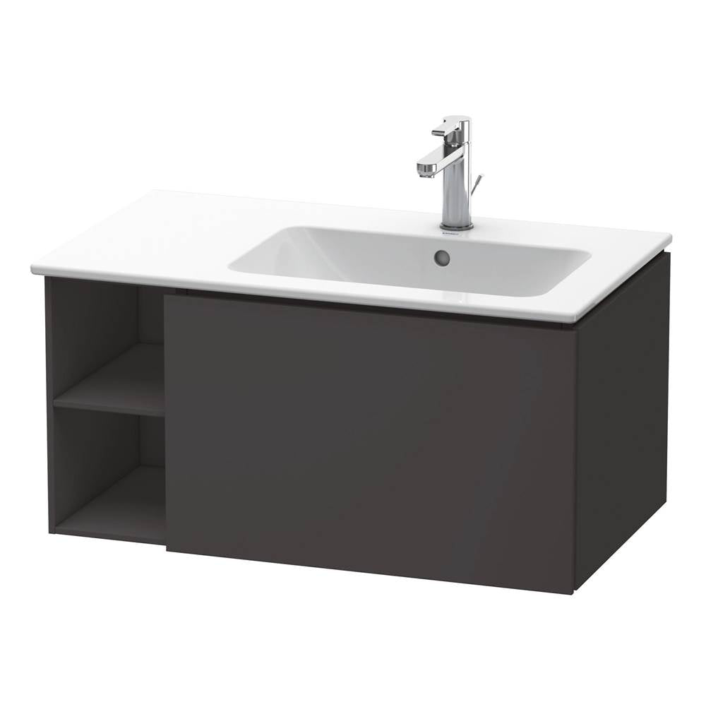 Duravit - L-Cube One Drawer Wall-Mount Vanity Unit Graphite - Graphite Super Matte