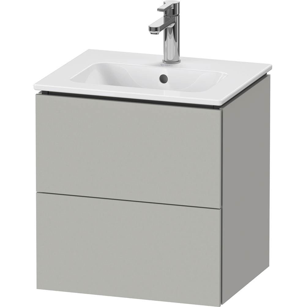 Duravit - L-Cube Two Drawer Wall-Mount Vanity Unit Concrete Gray - Concrete Gray Matte