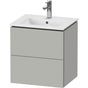 Duravit - L-Cube Two Drawer Wall-Mount Vanity Unit Concrete Gray - Concrete Gray Matte