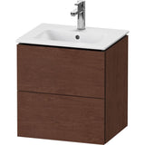 Duravit - L-Cube Two Drawer Wall-Mount Vanity Unit American Walnut - American Walnut