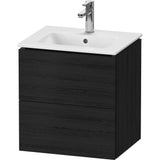 Duravit - L-Cube Two Drawer Wall-Mount Vanity Unit Oak Black - Black Oak