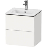 Duravit - L-Cube Two Drawer Wall-Mount Vanity Unit White - White Matte