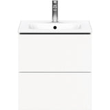 L-Cube Two Drawer Wall-Mount Vanity Unit Concrete Gray