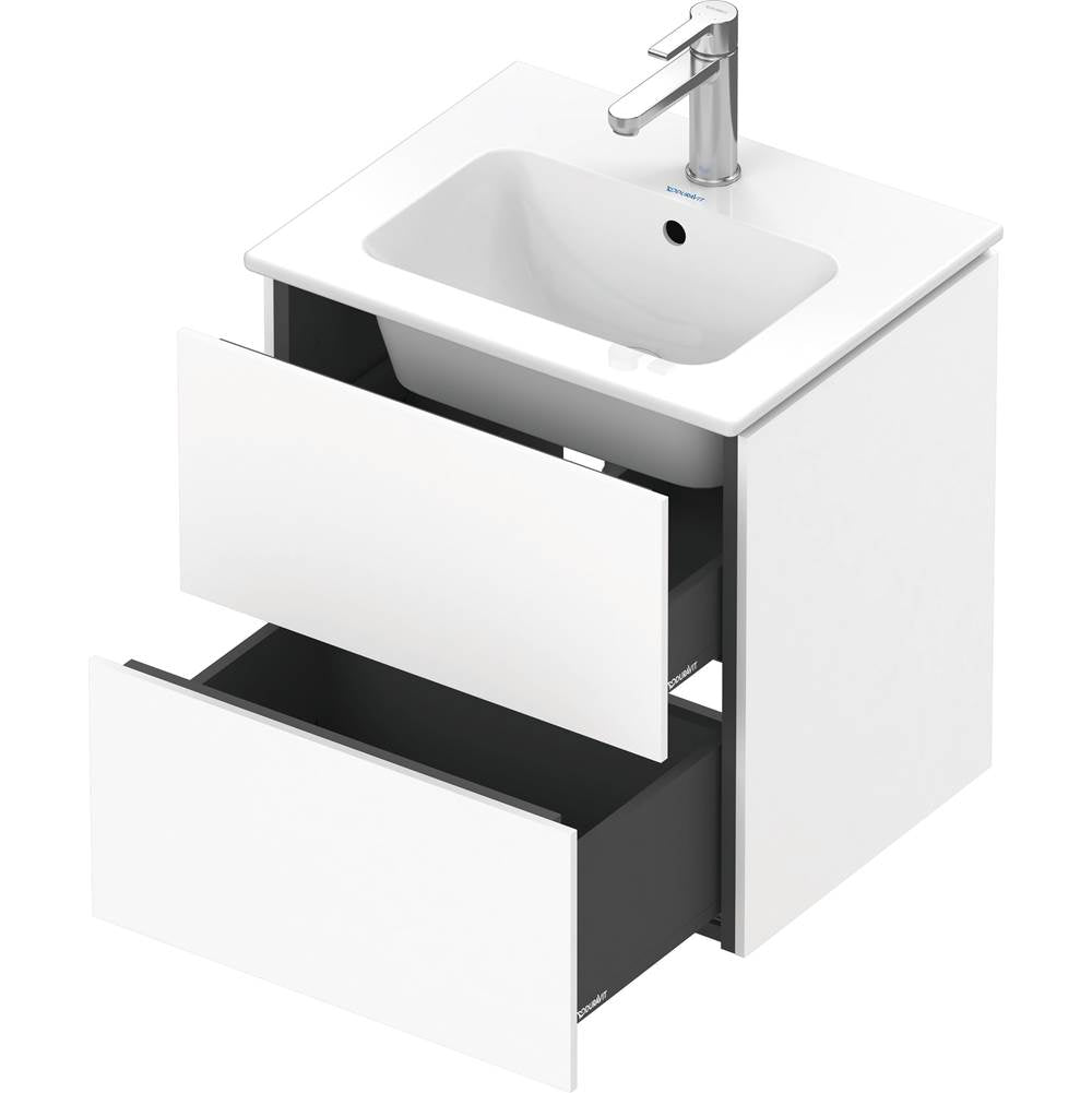 L-Cube Two Drawer Wall-Mount Vanity Unit Concrete Gray