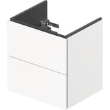 L-Cube Two Drawer Wall-Mount Vanity Unit Concrete Gray