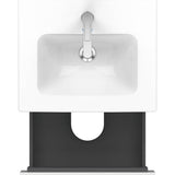 L-Cube Two Drawer Wall-Mount Vanity Unit Concrete Gray