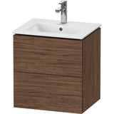 Duravit - L-Cube Two Drawer Wall-Mount Vanity Unit Walnut Dark - Walnut Dark