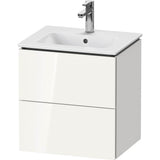 Duravit - L-Cube Two Drawer Wall-Mount Vanity Unit White - White High Gloss