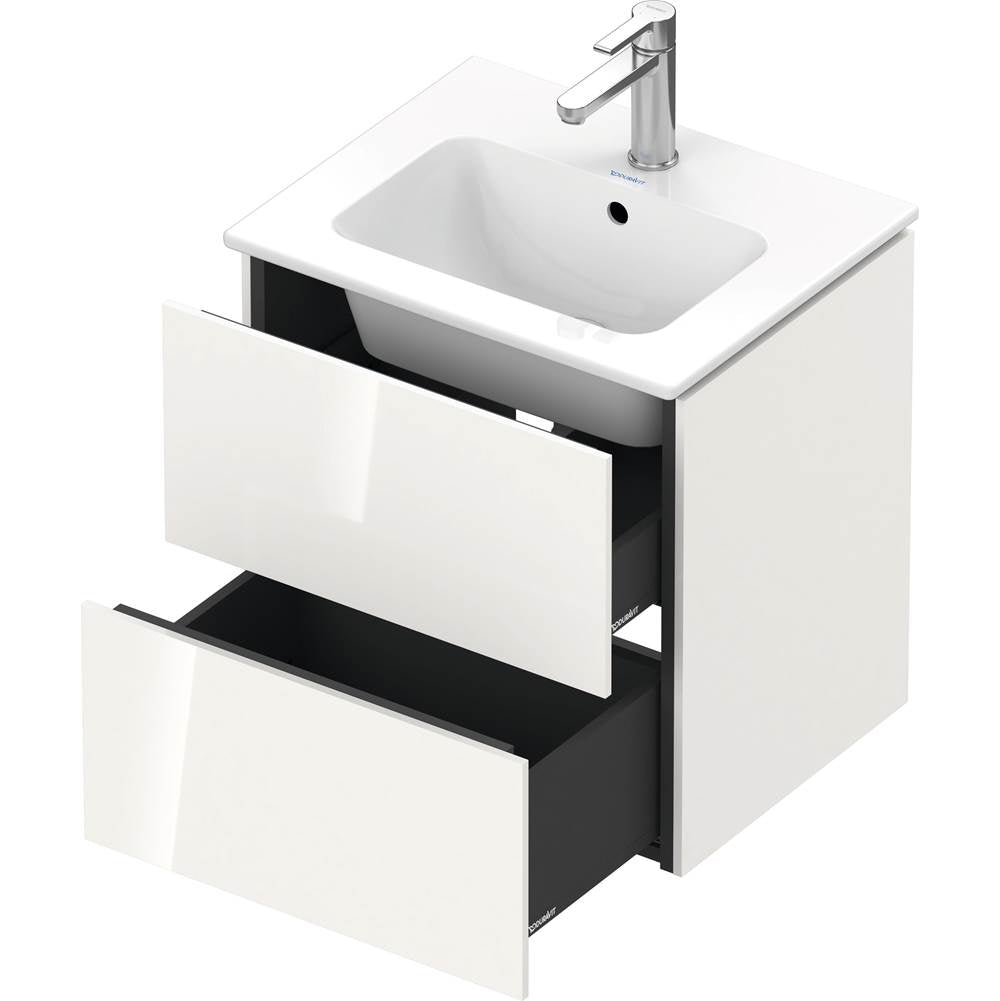 L-Cube Two Drawer Wall-Mount Vanity Unit Concrete Gray