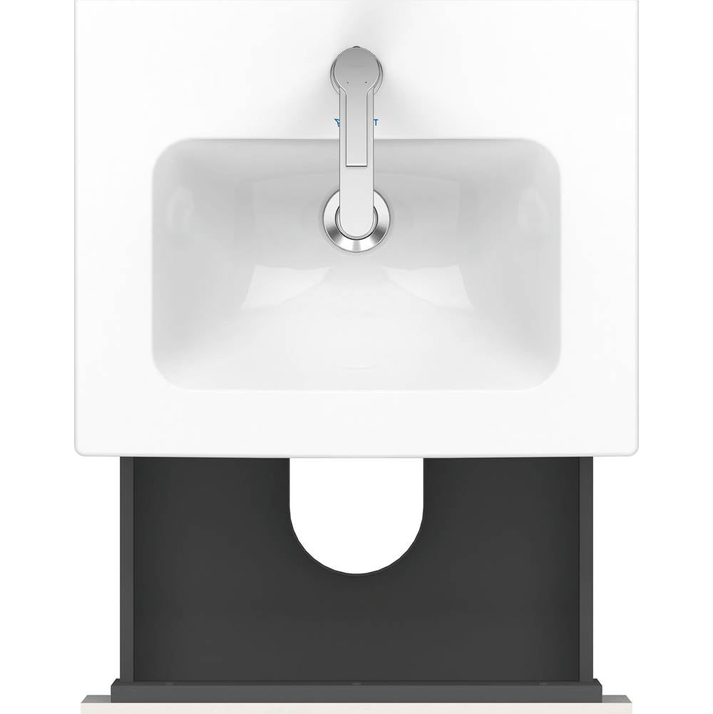 L-Cube Two Drawer Wall-Mount Vanity Unit Concrete Gray