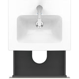 L-Cube Two Drawer Wall-Mount Vanity Unit Concrete Gray