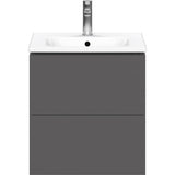 L-Cube Two Drawer Wall-Mount Vanity Unit Concrete Gray