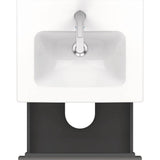 L-Cube Two Drawer Wall-Mount Vanity Unit Concrete Gray