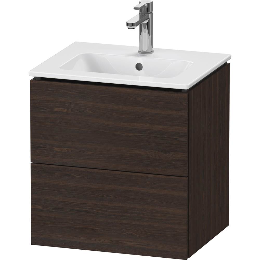 Duravit - L-Cube Two Drawer Wall-Mount Vanity Unit Walnut Brushed - Walnut Brushed