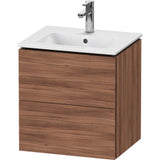 Duravit - L-Cube Two Drawer Wall-Mount Vanity Unit Walnut - Natural Walnut