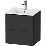 Duravit - L-Cube Two Drawer Wall-Mount Vanity Unit Graphite - Graphite Super Matte