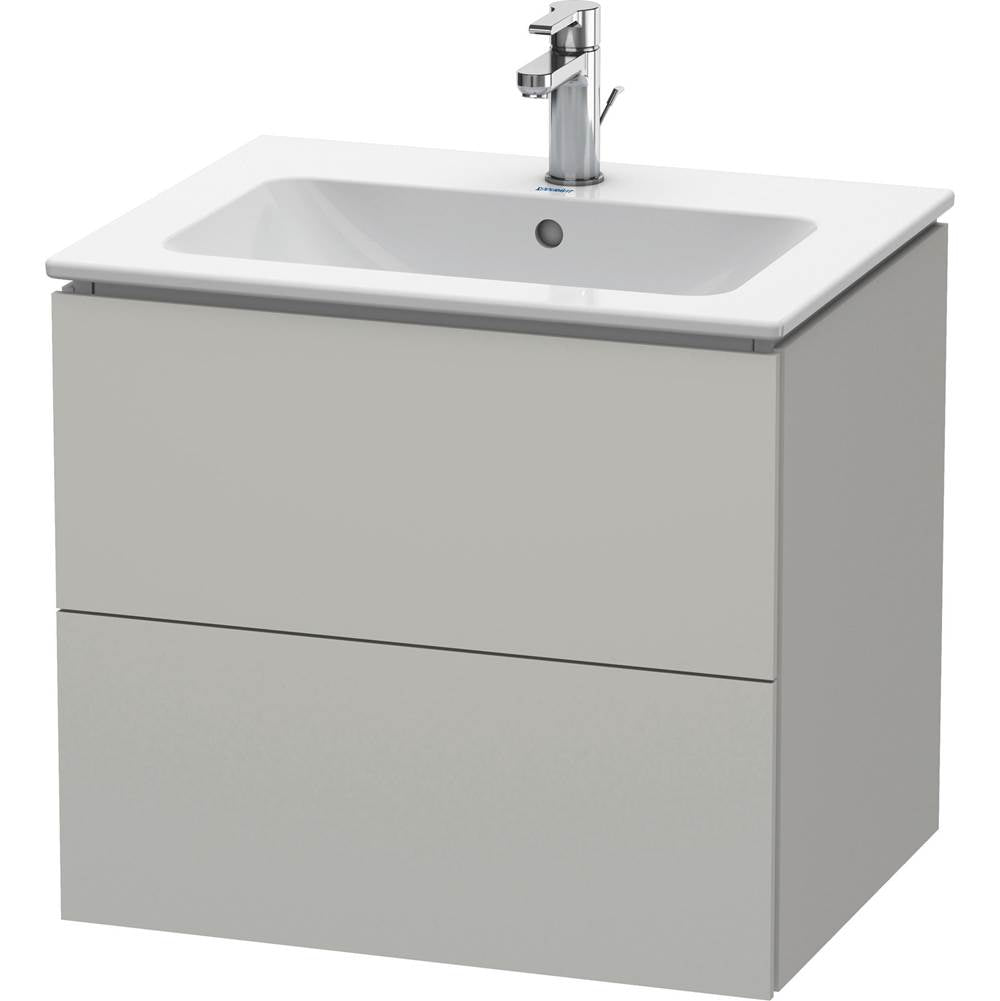 Duravit - L-Cube Two Drawer Wall-Mount Vanity Unit Concrete Gray - Concrete Gray Matte