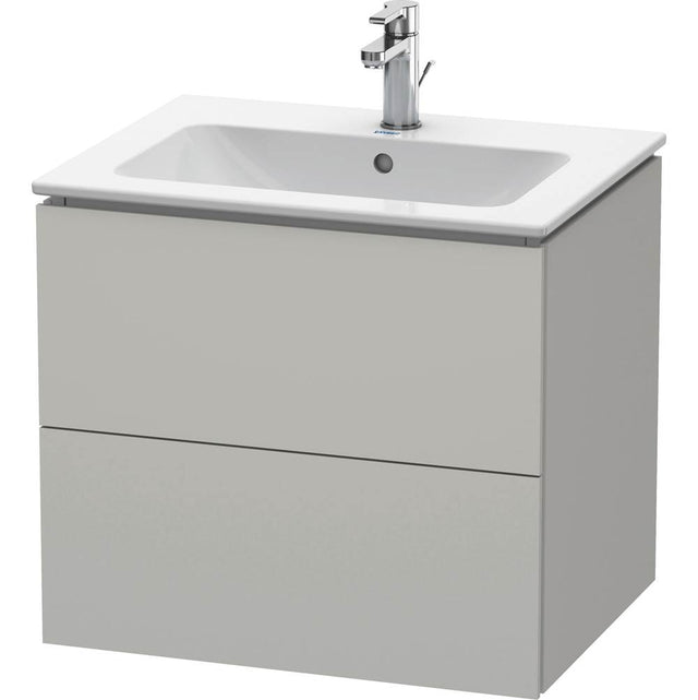 Duravit - L-Cube Two Drawer Wall-Mount Vanity Unit Concrete Gray - Concrete Gray Matte