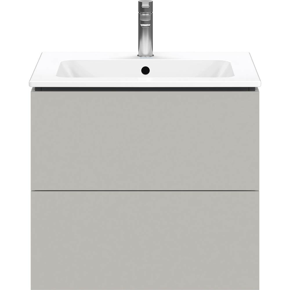 L-Cube Two Drawer Wall-Mount Vanity Unit Concrete Gray