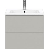 L-Cube Two Drawer Wall-Mount Vanity Unit Concrete Gray