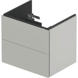 L-Cube Two Drawer Wall-Mount Vanity Unit Concrete Gray