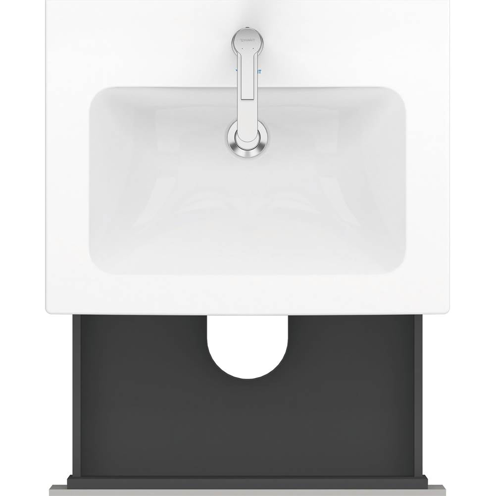 L-Cube Two Drawer Wall-Mount Vanity Unit Concrete Gray