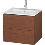 Duravit - L-Cube Two Drawer Wall-Mount Vanity Unit American Walnut - American Walnut