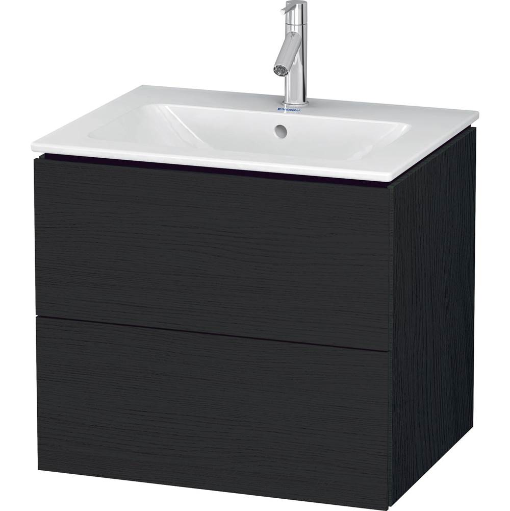 Duravit - L-Cube Two Drawer Wall-Mount Vanity Unit Oak Black - Black Oak