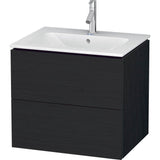 Duravit - L-Cube Two Drawer Wall-Mount Vanity Unit Oak Black - Black Oak