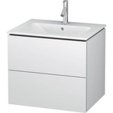Duravit - L-Cube Two Drawer Wall-Mount Vanity Unit White - White Matte