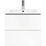 L-Cube Two Drawer Wall-Mount Vanity Unit Concrete Gray