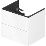 L-Cube Two Drawer Wall-Mount Vanity Unit Concrete Gray