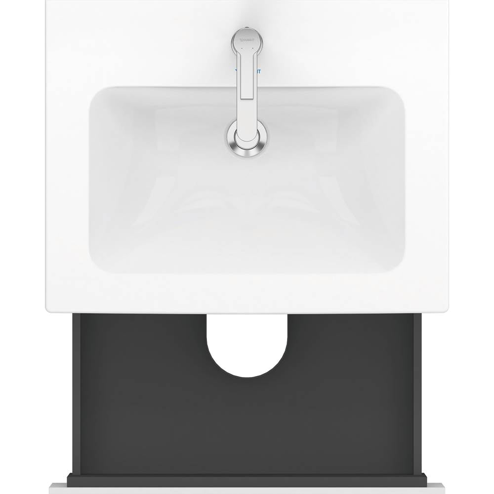 L-Cube Two Drawer Wall-Mount Vanity Unit Concrete Gray