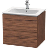 Duravit - L-Cube Two Drawer Wall-Mount Vanity Unit Walnut Dark - Walnut Dark