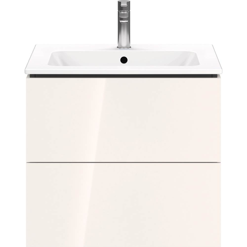 L-Cube Two Drawer Wall-Mount Vanity Unit Concrete Gray