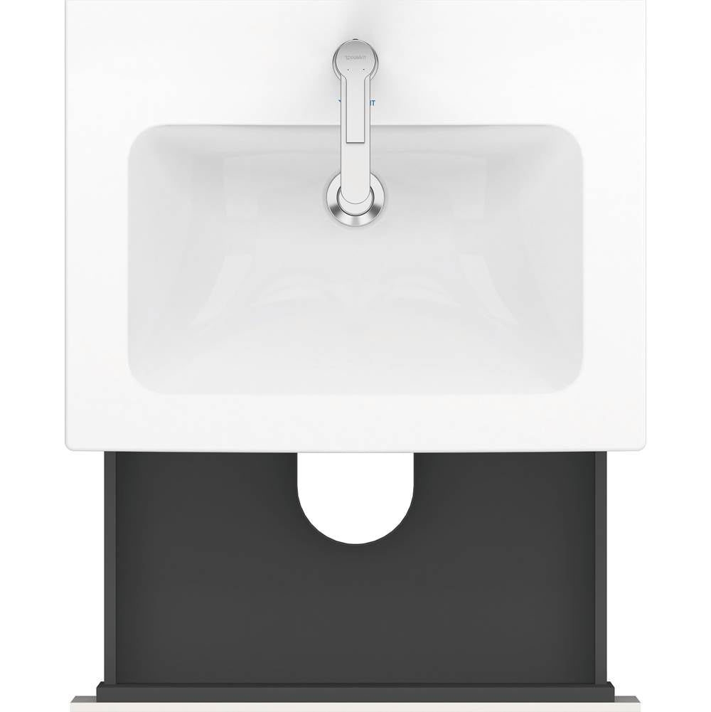 L-Cube Two Drawer Wall-Mount Vanity Unit Concrete Gray