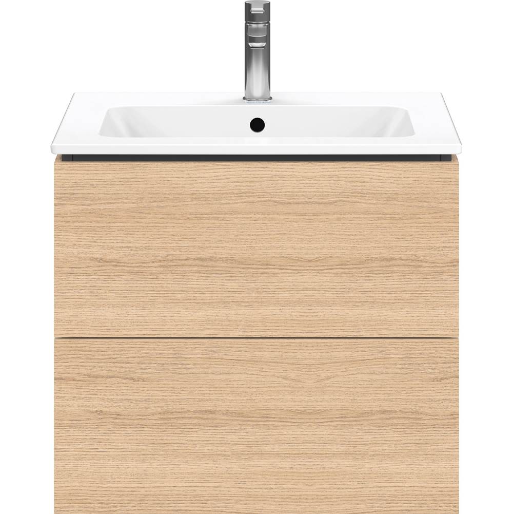 L-Cube Two Drawer Wall-Mount Vanity Unit Concrete Gray