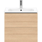 L-Cube Two Drawer Wall-Mount Vanity Unit Concrete Gray